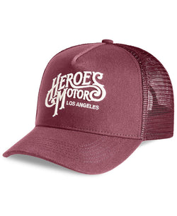 Heroes Motors 3d Embroidered Trucker Cap Red thumbnail 1