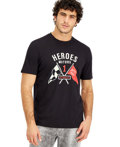 Heroes Motors Flagged T-shirt Black
