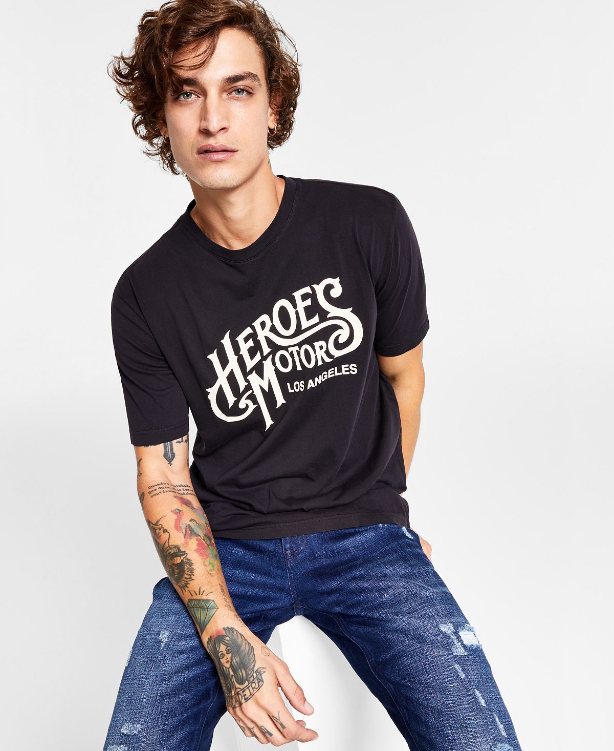 Heroes Motors Signature Graphic T-shirt Black