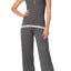 Honeydew Intimates Charcoal/Cream Long Babycakes Pajama Set