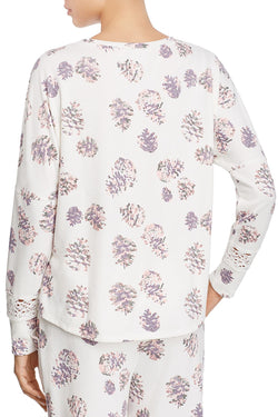 Honeydew Intimates Pinecone-Printed "I Sleigh" Lounge Top thumbnail 2