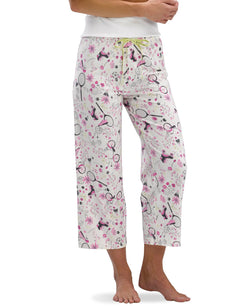 Hue Backyard Capri Pajama Pants Off White thumbnail 1