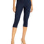 Hue Ultra Soft Denim High Waist Short Capri Leggings Black Indigo Wash