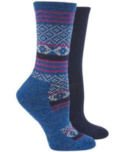Hue Wo 2-pk. Boot Socks Denim Combo W/navy Solid thumbnail 2