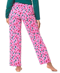 Hue holiday Classic Pajama Pants Shocking Pink thumbnail 2