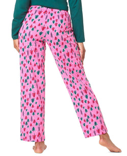 Hue holiday Classic Pajama Pants Shocking Pink thumbnail 2
