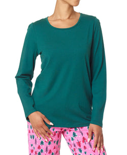 Hue solid Long-sleeve Pajama T-shirt Rain Forest thumbnail 1