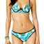 Hula Honey Torrid Tropics Pique Underwire PushUp Bikini Top in Multi Palm Print