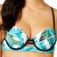 Hula Honey Torrid Tropics Pique Underwire PushUp Bikini Top in Multi Palm Print