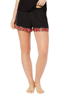 INC International Concepts Embroidered Satin Short in Deep Black thumbnail 3