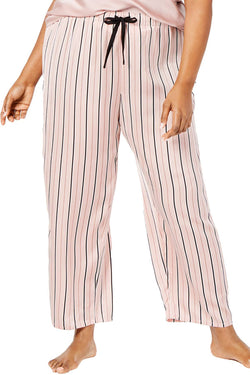 INC International Concepts PLUS Printed Pajama Pant in Blushing Stripe thumbnail 1
