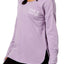 Ideology Lavender Bloom Graphic Strappy Back Long Sleeve Top