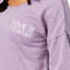 Ideology Lavender Bloom Graphic Strappy Back Long Sleeve Top