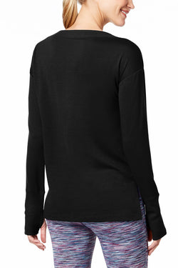 Ideology Noir Boat-Neck Long-Sleeve T-Shirt thumbnail 3