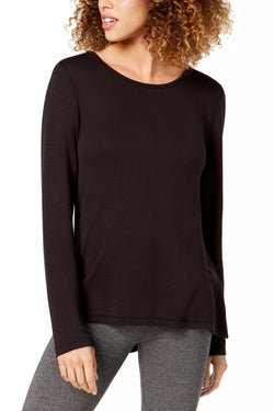 Ideology Noir Cutout-Back Long-Sleeve T-Shirt thumbnail 1