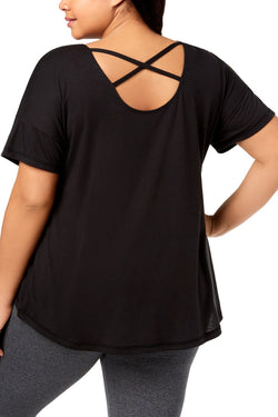 Ideology PLUS Black Noir Crisscross Back Tee thumbnail 2