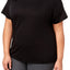 Ideology PLUS Black Noir Crisscross Back Tee