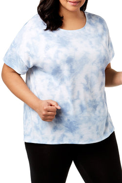Ideology PLUS Blue Wash Crisscross Back Tee thumbnail 1