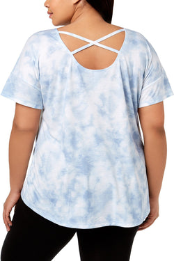 Ideology PLUS Blue Wash Crisscross Back Tee thumbnail 2