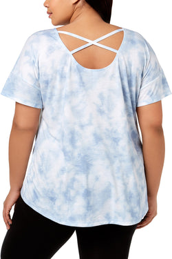 Ideology PLUS Blue Wash Crisscross Back Tee thumbnail 2
