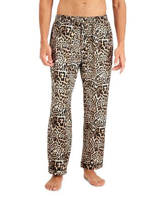 Inc International Concepts Cheetah-print Satin Pajama Pants Animal Print