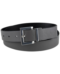 Inc International Concepts Faux-leather Reversible Crocodile Embossed Belt Black/Grey thumbnail 2