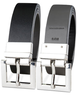 Inc International Concepts Faux-leather Reversible Crocodile Embossed Belt Black/Grey thumbnail 3