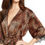 Inc International Concepts I.n.c. Short Lace-trim Wrap Robe Small Leopard