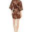 Inc International Concepts I.n.c. Short Lace-trim Wrap Robe Small Leopard