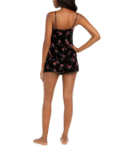 Inc International Concepts Inc Floral-print Burnout Velvet Top & Pajama Shorts Set Berry Flowers