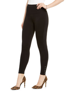 Inc International Concepts Inc Pont-knit Ankle Grommet Leggings Deep Black thumbnail 1