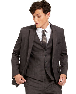 Inc International Concepts Inc Slim-fit Crosshatch Suit Jacket Charcoal Combo thumbnail 1