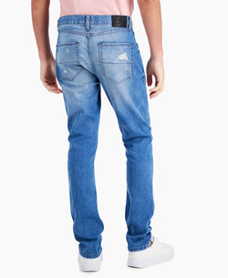 Inc International Concepts James Ripped Skinny Jeans Light Wash thumbnail 2