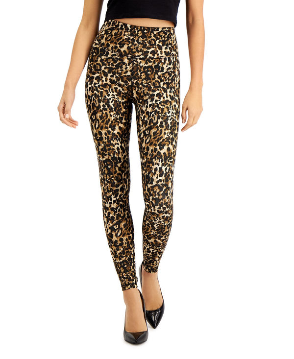 Inc International Concepts Leopard-print Compression Leggings Nude