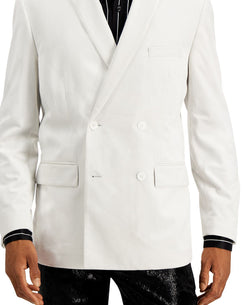 Inc International Concepts Rick Double Breasted Velvet Blazer Off White thumbnail 3
