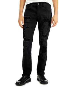 Inc International Concepts Skinny-fit Destroyed Jeans Black Wash thumbnail 1