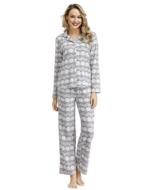 Ink+ivy Ink+ivy Wo Notch Pajama Top With The Lounge Pant Set Multi 1