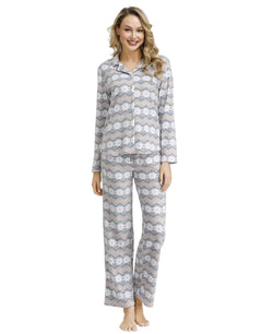 Ink+ivy Ink+ivy Wo Notch Pajama Top With The Lounge Pant Set Multi 1 thumbnail 1