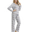 Ink+ivy Ink+ivy Wo Notch Pajama Top With The Lounge Pant Set Multi 1