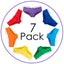 InnerBalanceWear 7-Chakra Affirmation Hipster 7-Pack Set