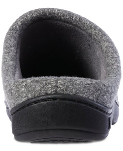 Isotoner Heathered Cord Knit Jermaine Clog Slipper with Micro Terry Lining - Ash thumbnail 3