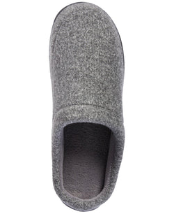 Isotoner Heathered Cord Knit Jermaine Clog Slipper with Micro Terry Lining - Ash thumbnail 4