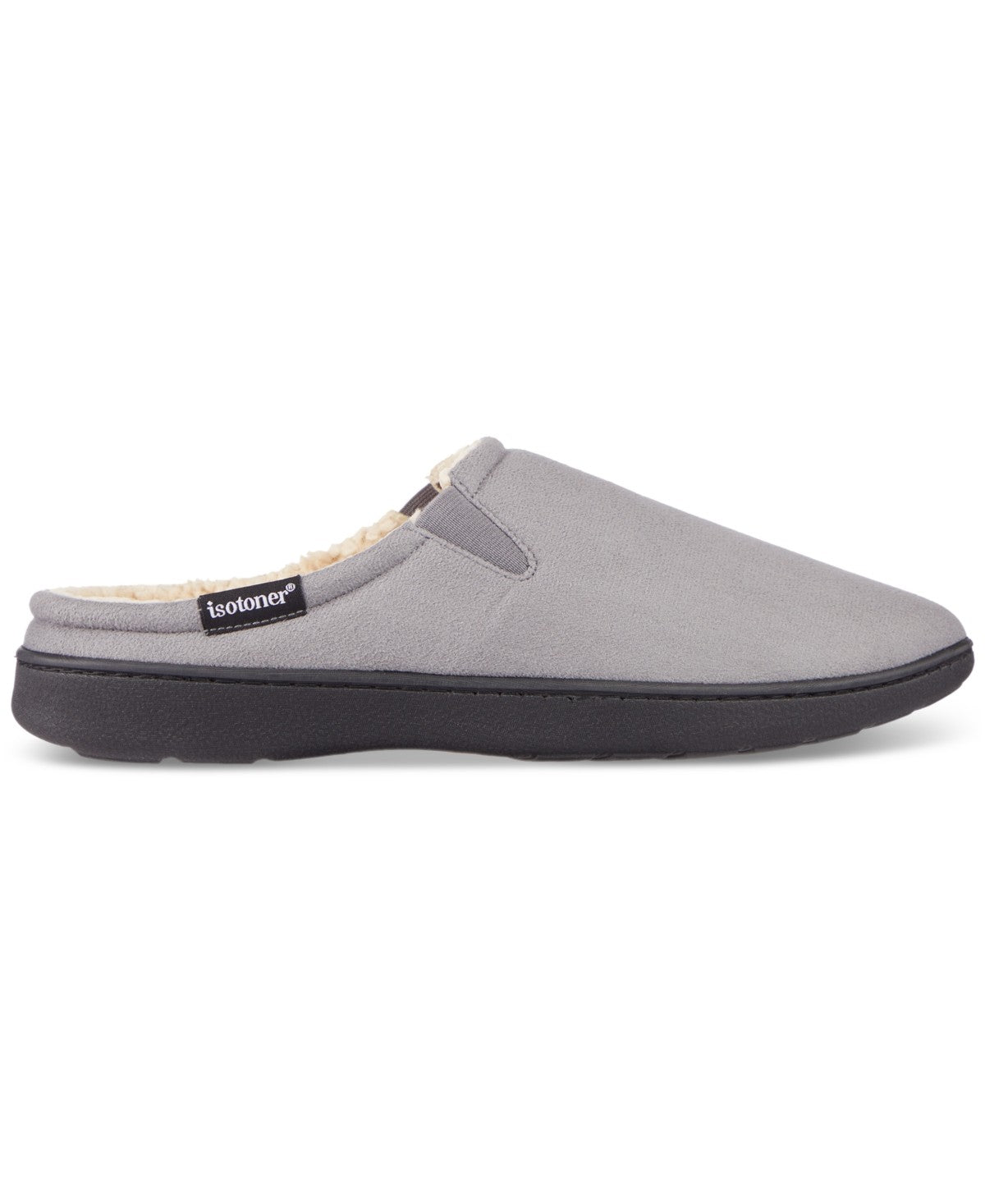 Isotoner Microsuede Hoodback Slipper - Ash