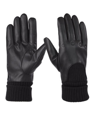 Isotoner Signature Artificial Leather Driver Touchscreen Gloves