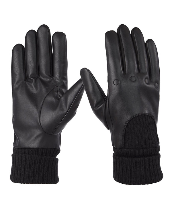 Isotoner Signature Artificial Leather Driver Touchscreen Gloves