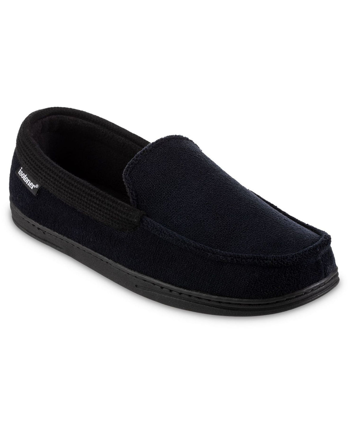 Isotoner Signature Microterry and Waffle Travis Moccasin Slippers