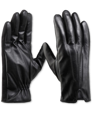 Isotoner Signature Touchscreen Stretch Gloves with Watch Vent Black