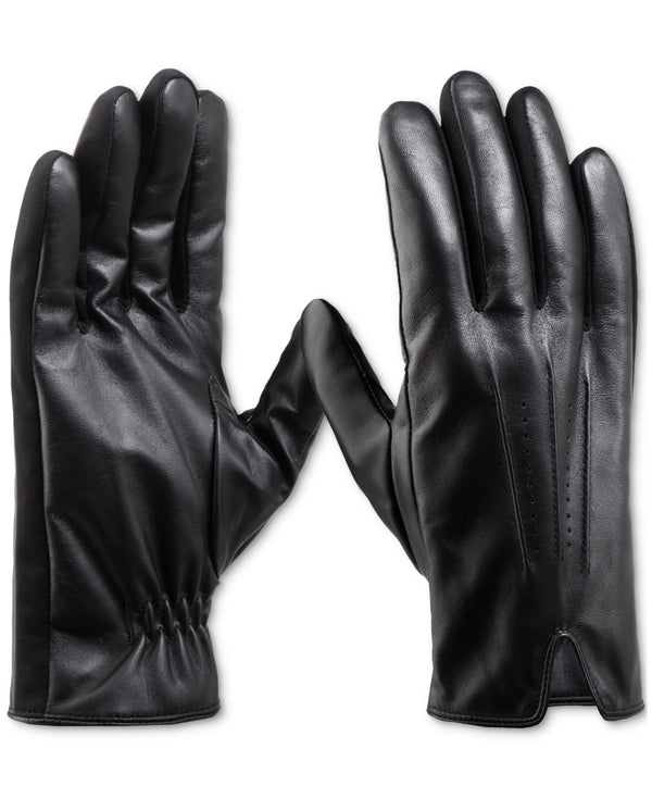 Isotoner Signature Touchscreen Stretch Gloves with Watch Vent Black
