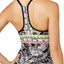 JAG Tropical Palm Racerback Tankini Top in Black