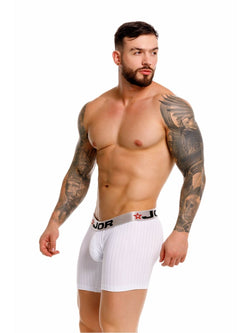 JOR Men's Underwear 2329 Cronos Boxer Briefs Color White thumbnail 4